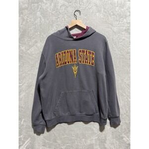 Arizona State Sun Devils Hoodie Large Gray‎ Maroon Stadium Athletics Pullover